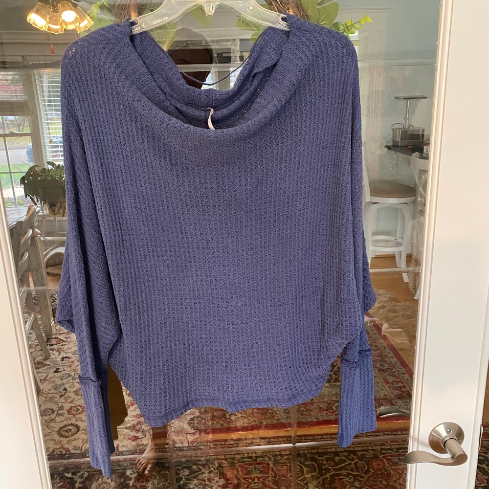 Heathered Navy Free People Sweater